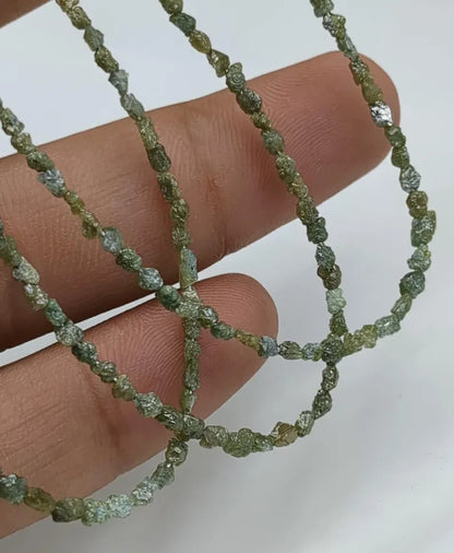 Green Uncut Diamond Bead 100% Natural Raw Rough Green Diamond Bead