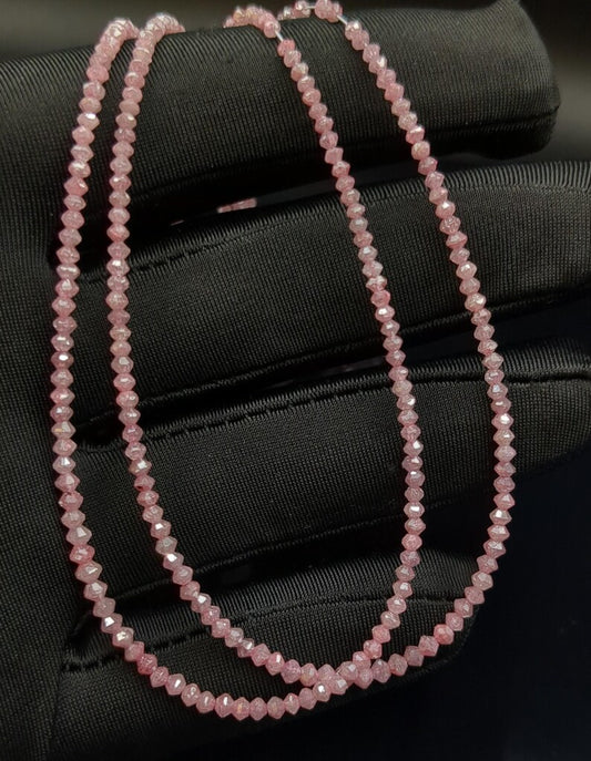 Natural Pink Faceted Diamond Beads 1.9 - 2.9 mm Rare Pink Diamond Beads