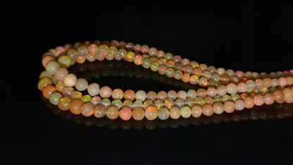 Yellow Ethiopian Opal Balls 100% Natural Ethiopia Opal Balls 3.5 - 6 mm Smooth Round Welo Fire Opal Balls