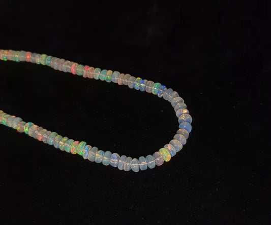 Flashy Ethiopian Opal Beads 3.5 - 6 mm Smooth Rondelle Ethiopia Opal Beads