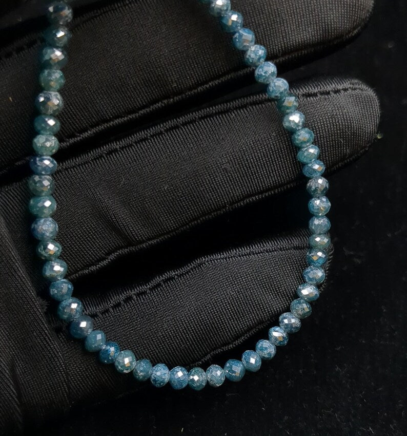 Blue Diamond Bead AAA+ Top Quality Blue diamond Faceted Round bead