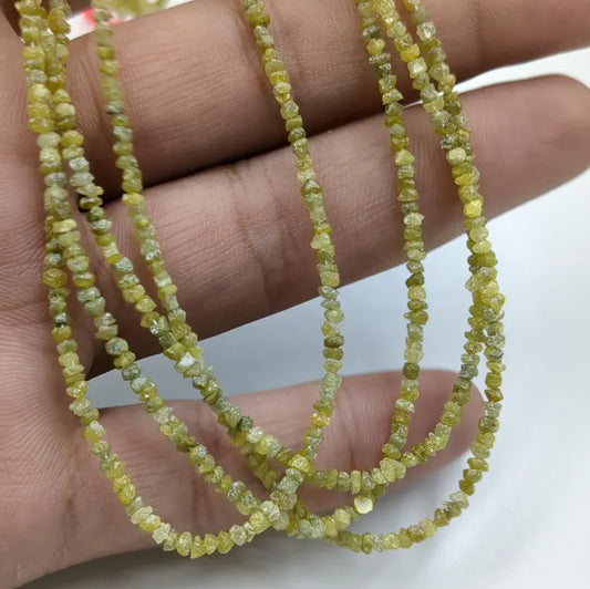 Yellow Diamond Uncut Bead 2 - 2.5 mm Uncut Diamond Nuggets Beads