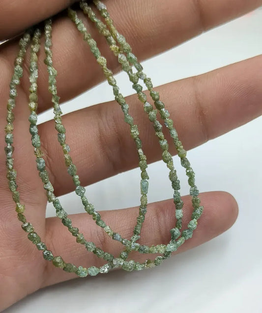 Green Uncut Diamond Bead 100% Natural Raw Rough Green Diamond Bead