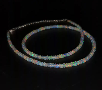 Ethiopian Opal Necklace 3 - 4.5 mm