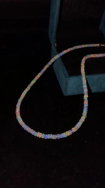 Ethiopian Opal Necklace 3 - 4.5 mm