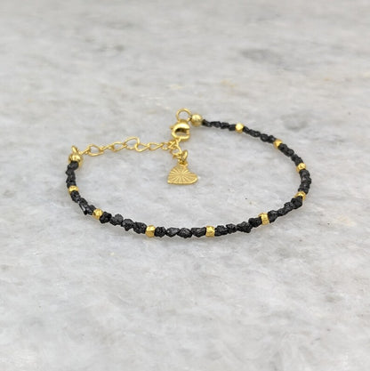 TUMBLE Black Uncut Diamond Bracelet