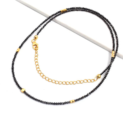 AAA+ Black Diamond Necklace 1.6 - 2 mm