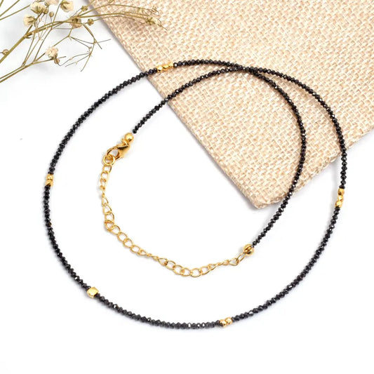 AAA+ Black Diamond Necklace 1.6 - 2 mm