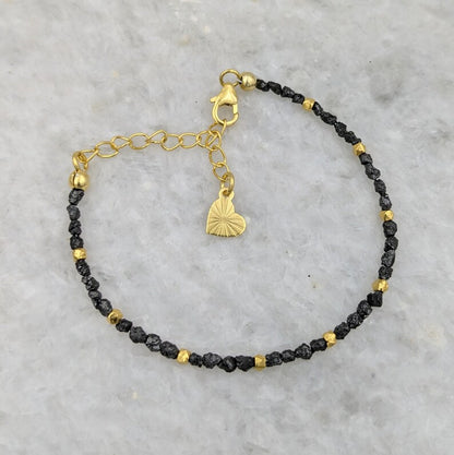 TUMBLE Black Uncut Diamond Bracelet