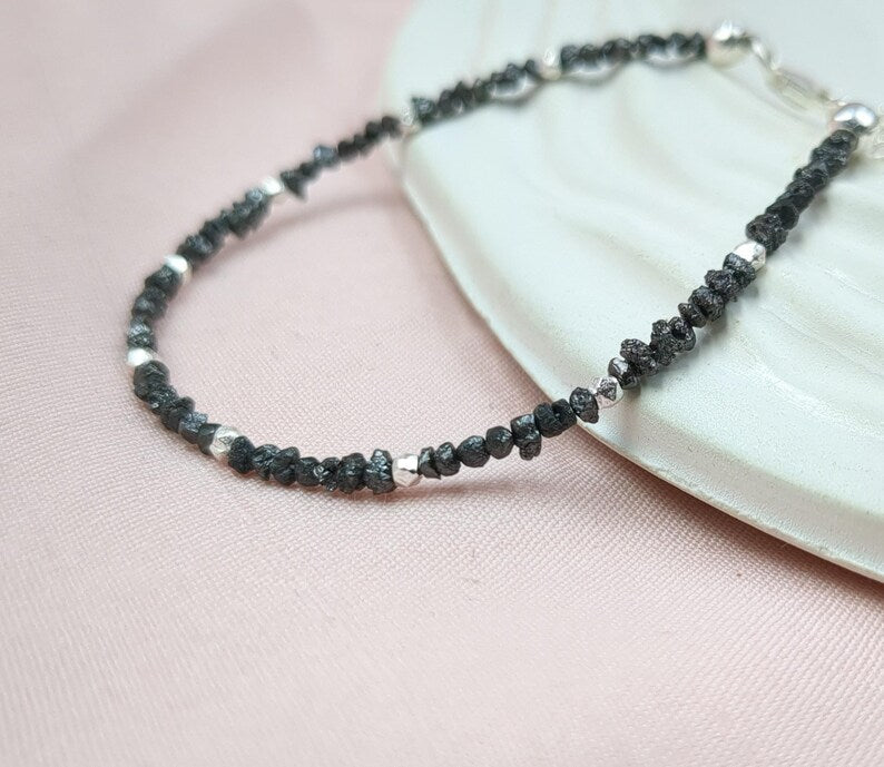 Uncut Black Diamond Bracelet