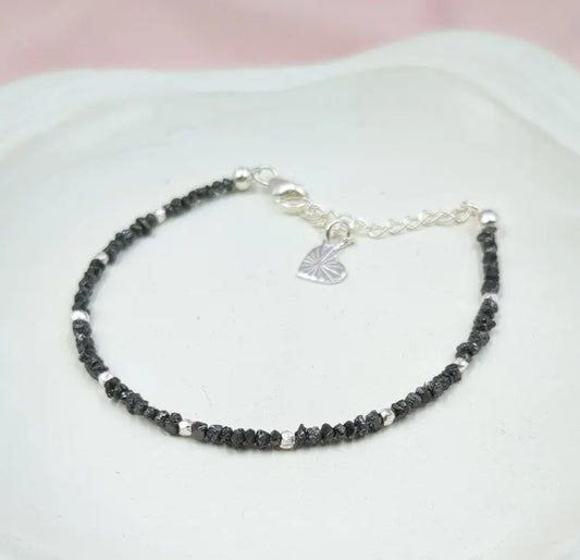 Uncut Black Diamond Bracelet