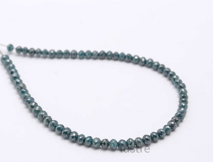 Blue Diamond Beads AAA+ Faceted Rondelle Beads