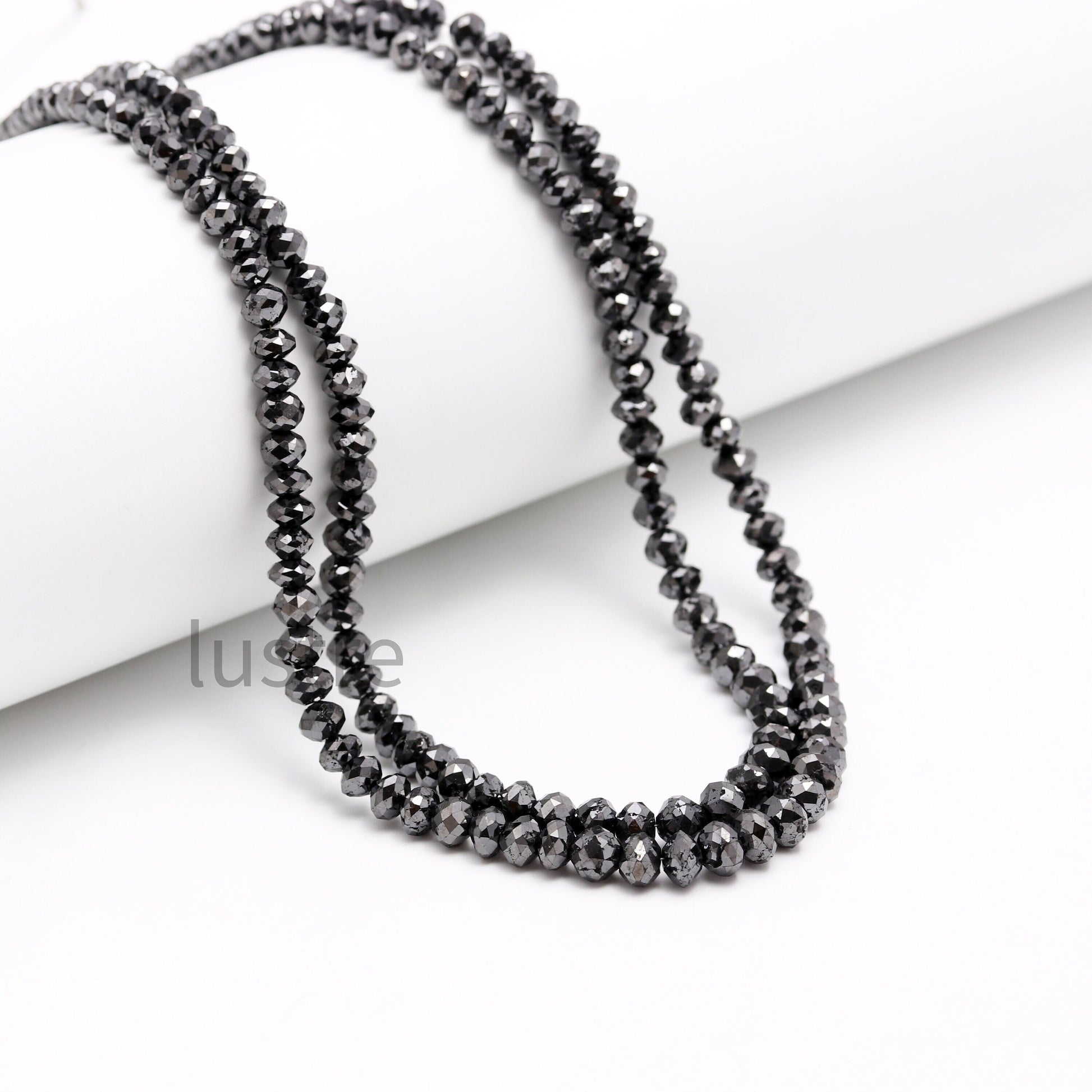 AAA+ Black Diamond Beads 6.5 mm Excellent Quality 100% Natural Black Diamond Beads Personalized Valentine Gift Jewelry