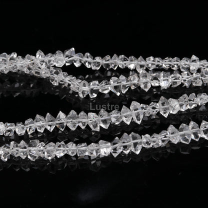 AAA+ Grade Super Clear Natural Herkimer Diamond Quartz Beads 6 - 9mm Clear White Herkimer Diamond Quartz Nuggets Beads Herkimer Rough Stone