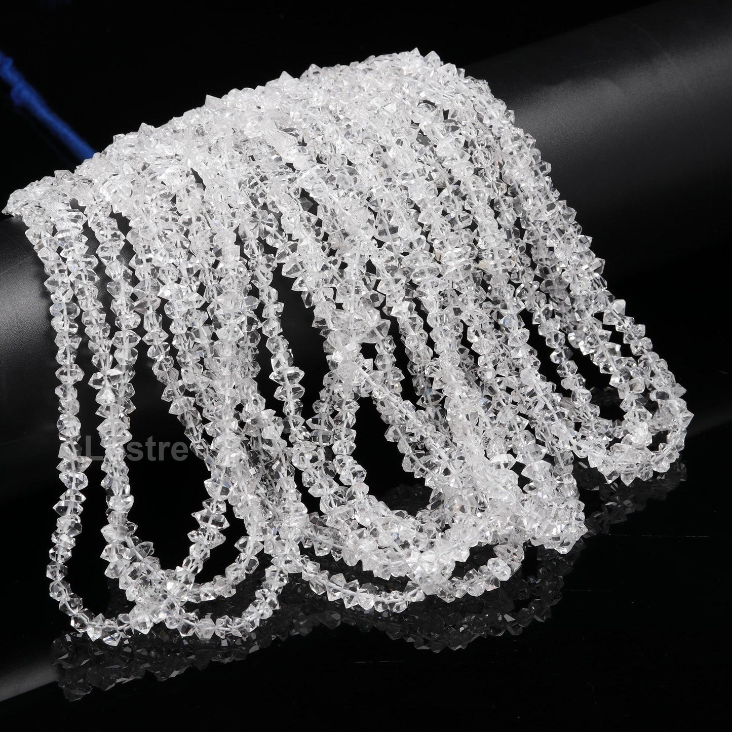 AAA+ Grade Super Clear Natural Herkimer Diamond Quartz Beads 6 - 9mm Clear White Herkimer Diamond Quartz Nuggets Beads Herkimer Rough Stone