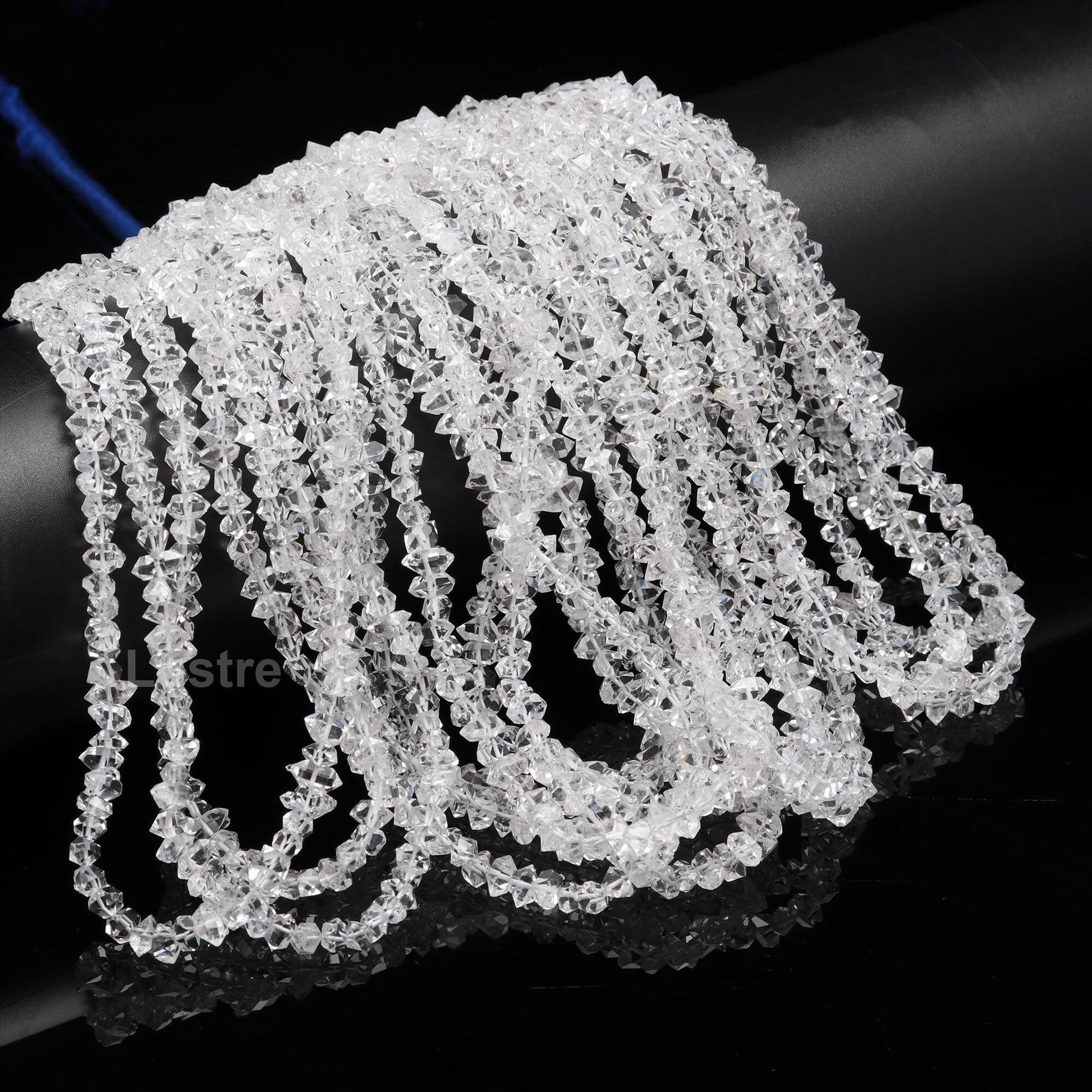 AAA+ Grade Super Clear Natural Herkimer Diamond Quartz Beads 6 - 9mm Clear White Herkimer Diamond Quartz Nuggets Beads Herkimer Rough Stone