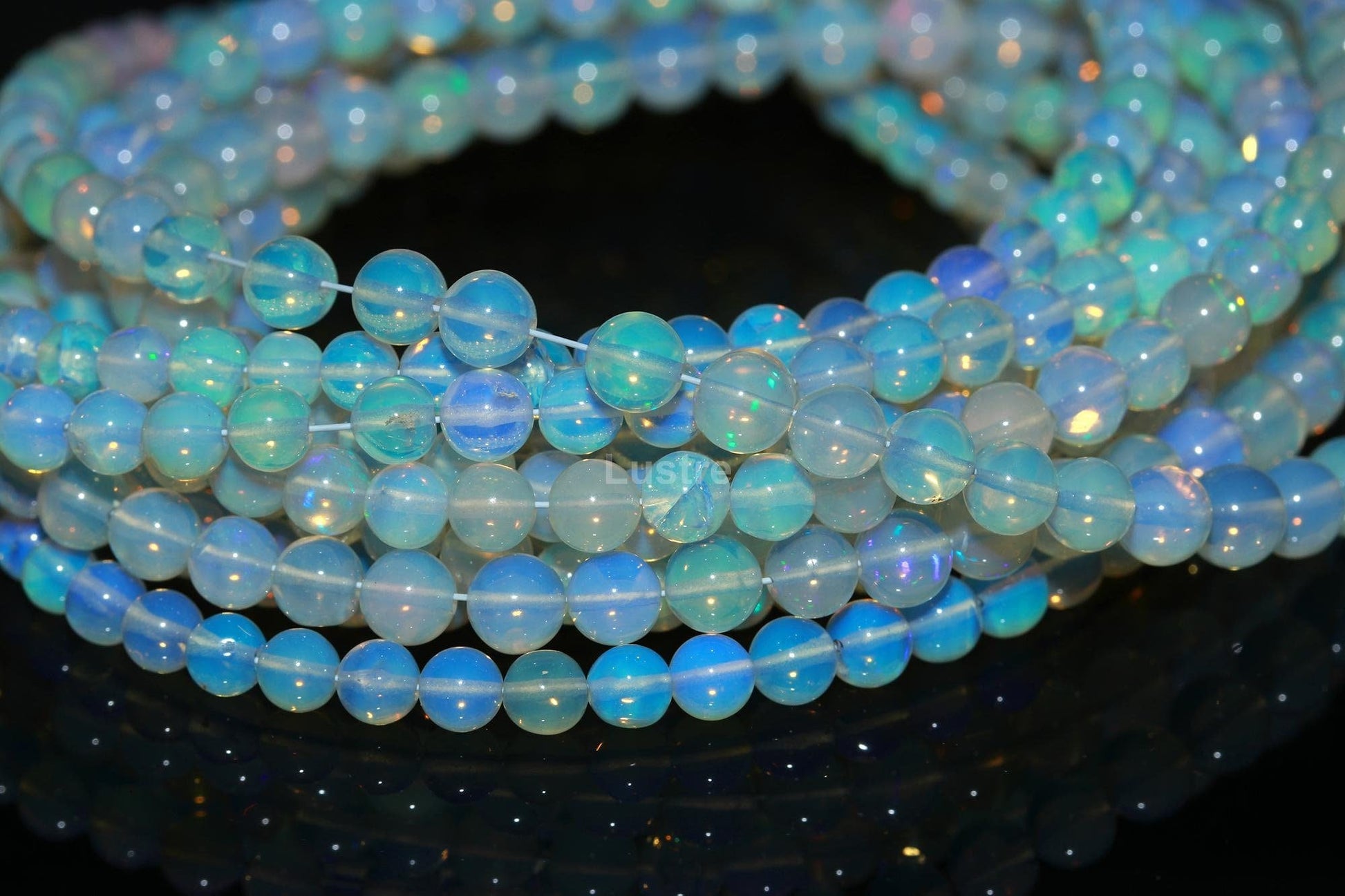 Excellent Ethiopian Round Opal Beads 100% Natural Ethiopia Opal Beads Flashy Welo Opal Balls Beads Fire Opal Beads Strands Valentine Gift