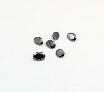 Black Diamond Loose Cut Stone 100% Natural  5 x 7 mm Oval Black Diamond