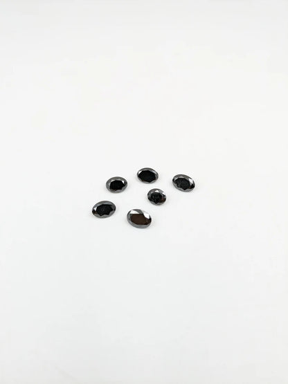 Black Diamond Loose Cut Stone 100% Natural  5 x 7 mm Oval Black Diamond