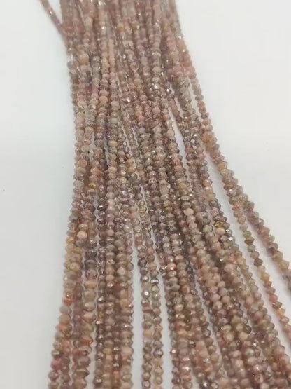 Red Diamond Faceted Rondelle Bead 100% Natural Red Diamond Beads For Jewelry Making