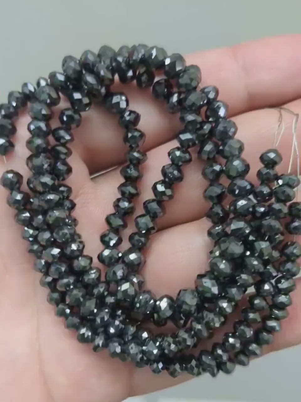 AAA+ Black Diamond Beads 6.5 mm Excellent Quality 100% Natural Black Diamond Beads Personalized Valentine Gift Jewelry