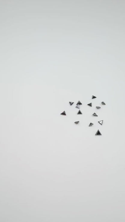 Black Diamond Triangle Cut Stone 3mm Loose Triangle Shape For Jewelry Making