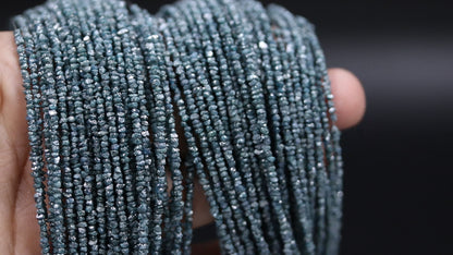 Raw Rough Blue Diamond Beads 2-3 mm Uncut Diamond Beads For Jewelry Making