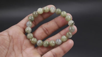 100% Natural Healing Labradorite 8 mm Smooth Round Beaded 7 Inches Bracelet