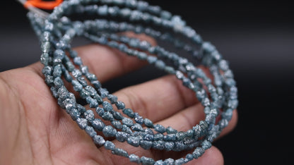 Blue Diamond Bead Raw Rough Tumble Diamond Bead
