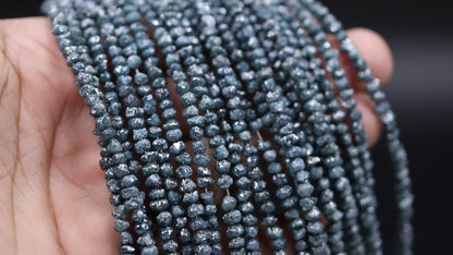 Blue Diamond Raw Rough Diamond Beads 3.5 - 4.5 mm Uncut Diamond Nuggets
