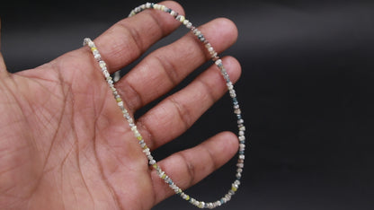 Multi Color Rough Diamond Beads Natural Uncut Diamond Necklace