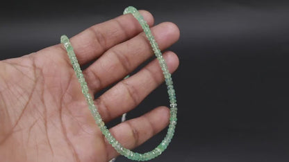 Emerald Faceted Rondelle Faceted Bead 3.5 - 4.5 mm Zambian 16 Inches Strands For Jewelry Making