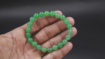 Green Aventurine Beaded 8 mm round Healing Crystal 7 Inches Spiritual Protection Bracelet