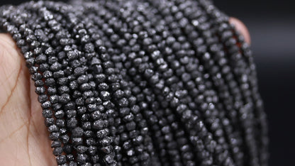 Raw Rough Black Diamond Bead Uncut Black Diamonds