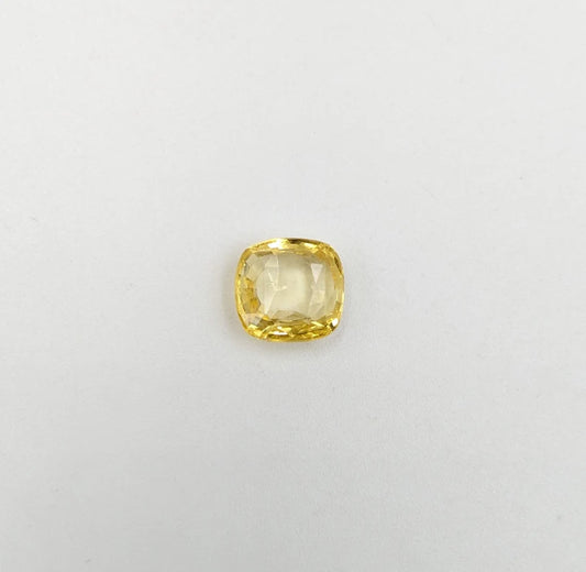 Yellow Sapphire Loose Gemstone 4.5 Ct Oval Cut Shape 9 x 10 mm Faceted Yellow Sapphire